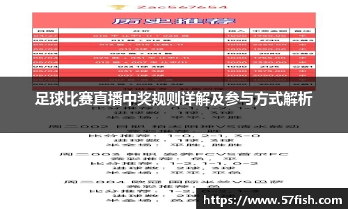 足球比赛直播中奖规则详解及参与方式解析